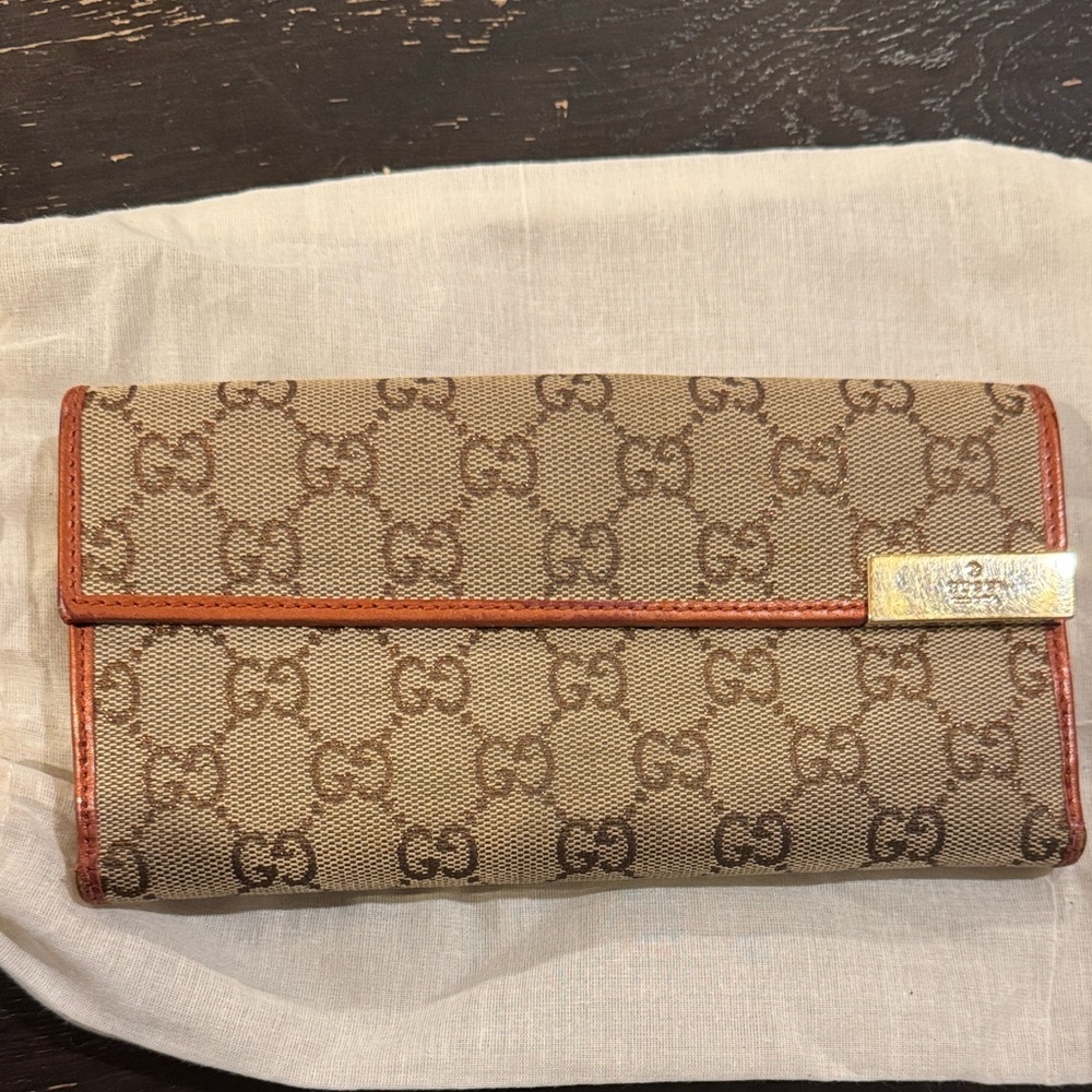 Vintage Gucci GG Long Wallet
